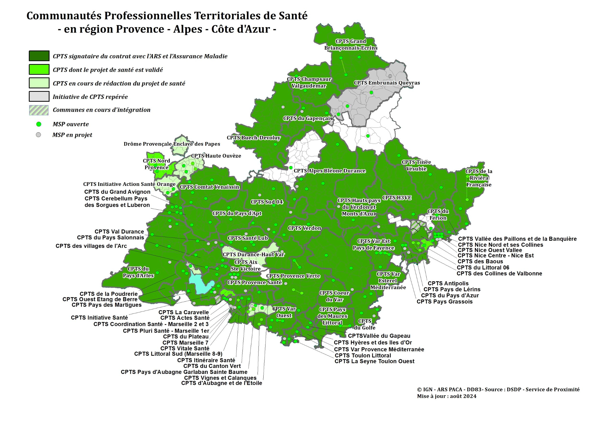 Carte des CPTS