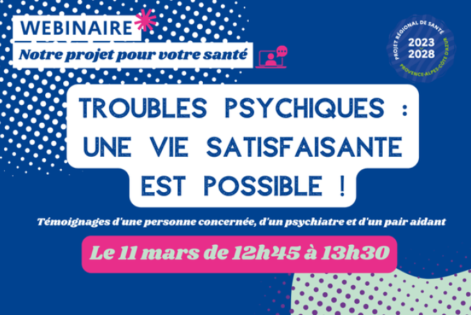 Webinaire PRS - Troubles psychiques : une vie satisfaisante est possible 